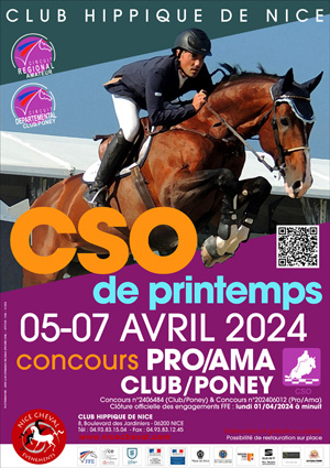 HUNTER DE PRINTEMPS : concours CSO Pro/Ama/Club/Poney