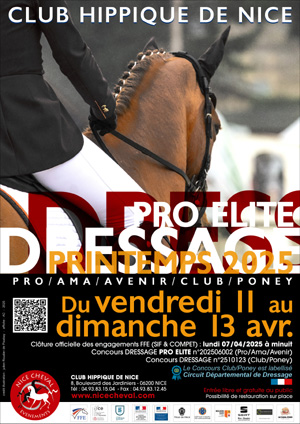 DRESSAGE PRO ELITE PRINTEMPS : CONCOURS DRESSAGE PRO/AMA/CLUB/PONEY